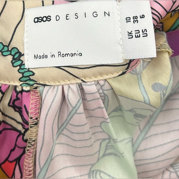 ASOS Multicolor Floral Hippie Dippy Blouse with Bell Sleeves - Picture 4 of 5